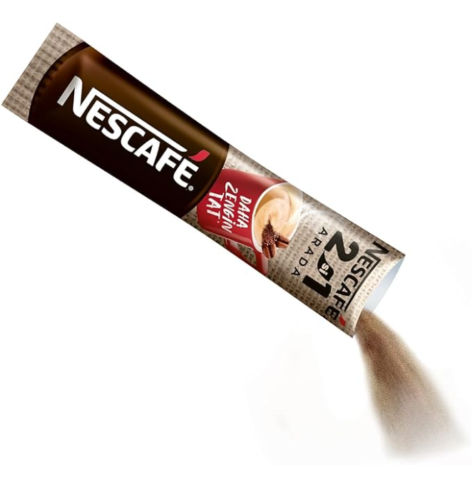 Nescafe 2 in 1 Unsweetened, Coffee + Coffee creamer, No Added Sugar - 56 Sticks - Image 3